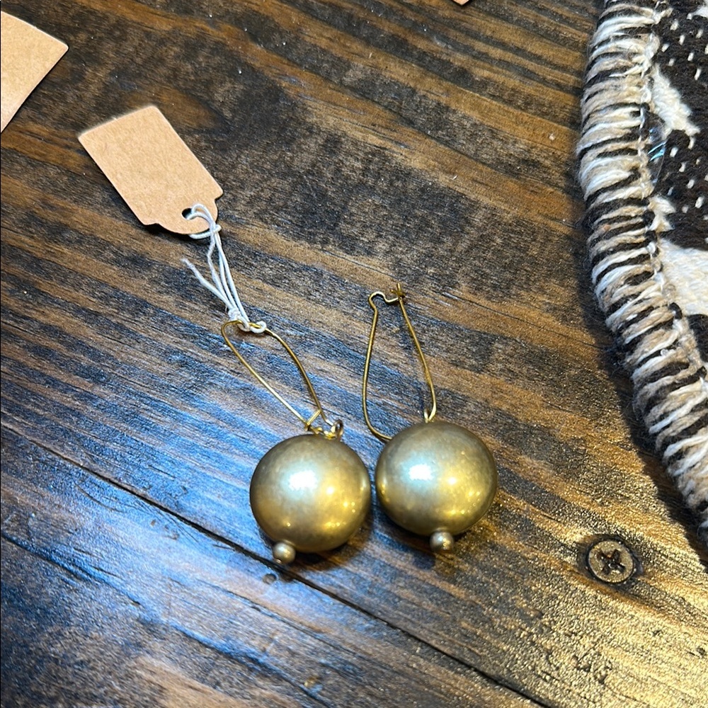Elegant Gold Ball Earrings